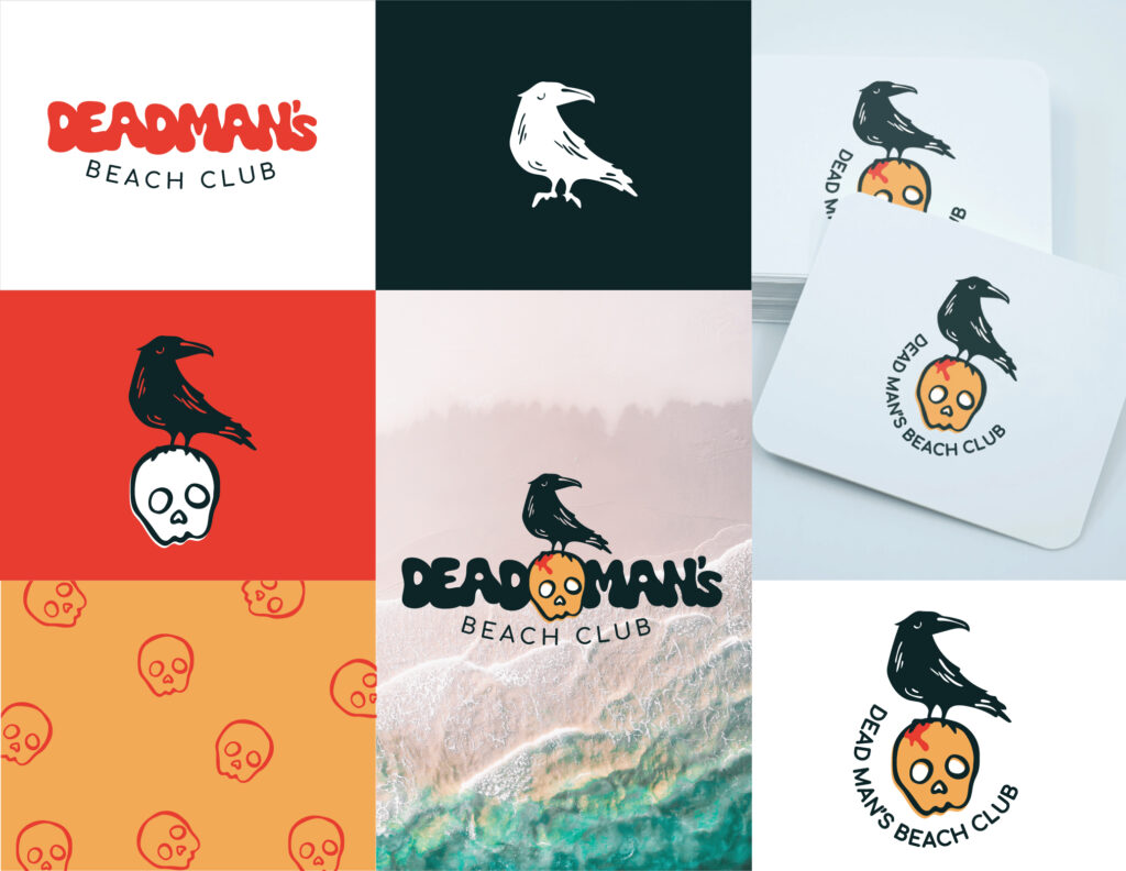 tiki bar beach club brand design logo concept