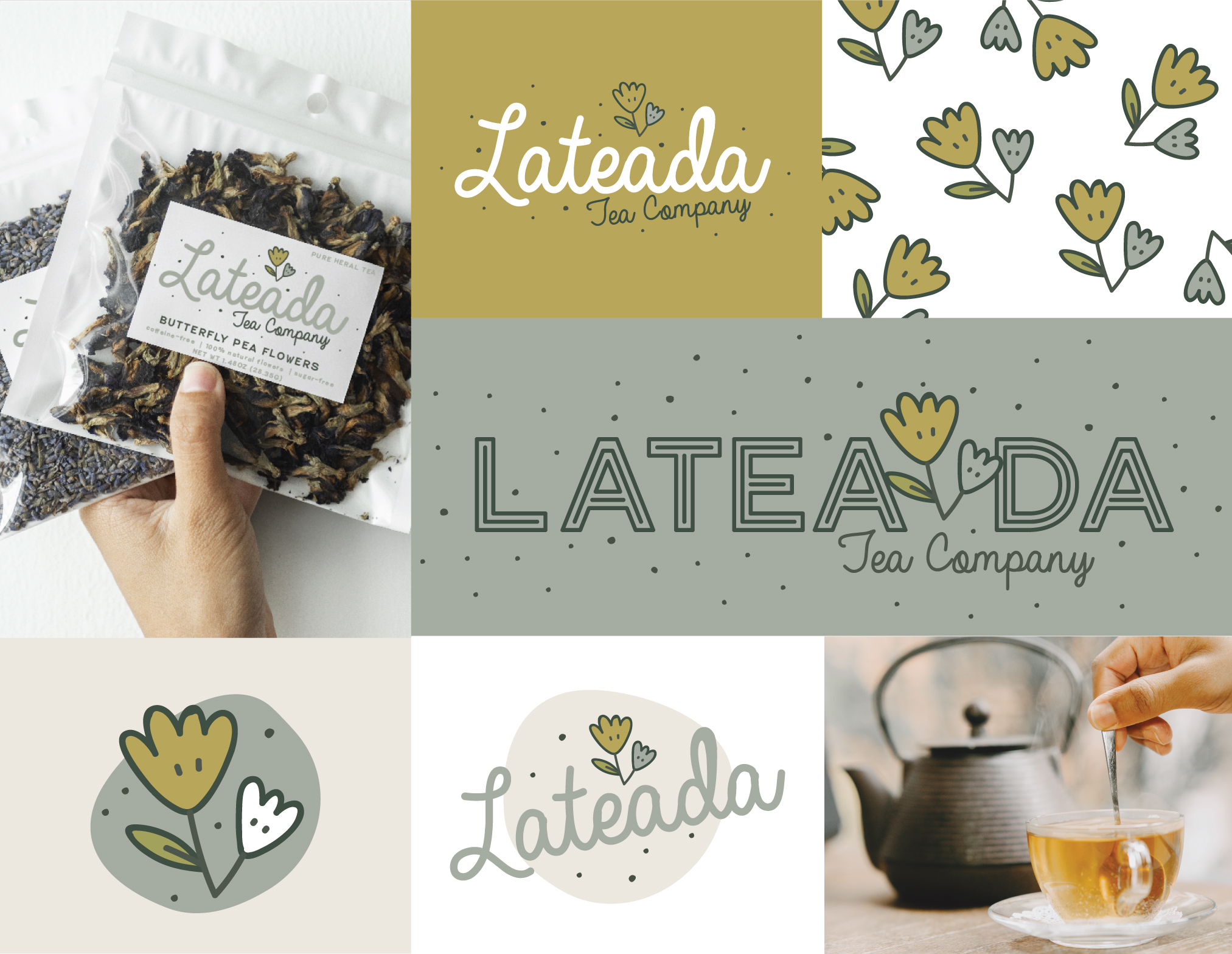 tea company brand design concept