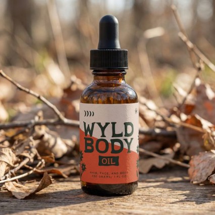 Hair oil bottle design logo idea alternative for yld Chyld Farm